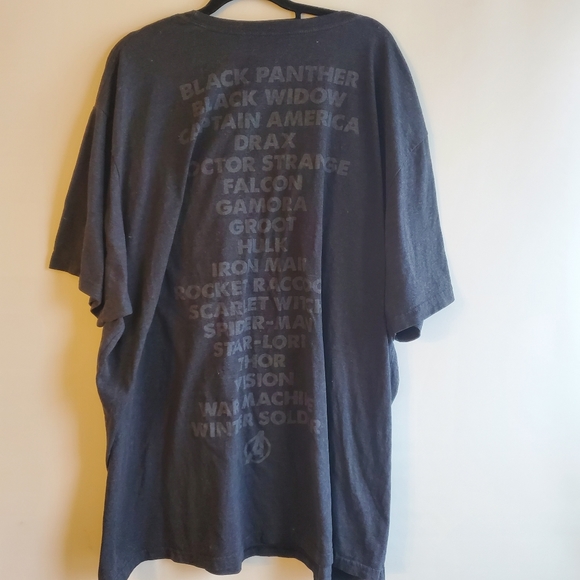 MARVEL AVENGERS MEN'S TEE-SHIRT GRAY BLACK PANTHERS AND MORE SIZE 5XL - Picture 4 of 8